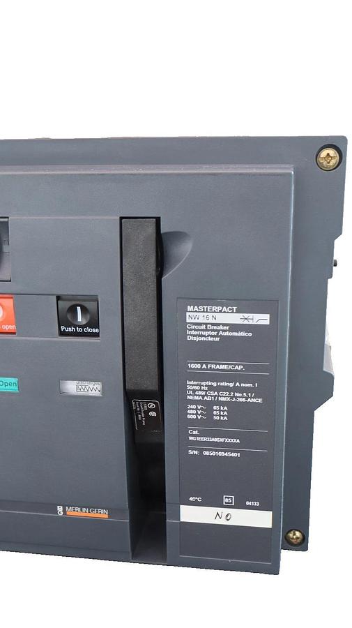 Refurbished Square D Breaker Masterpact NW16N 1600A Micrologic 5.0 WG1EER33A9SXFXXXXA 1600 A