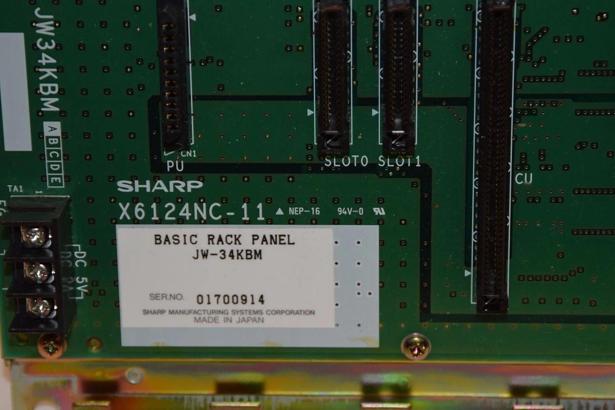 NEW SHARP X6124NC-11 JW-34KBM 5-SLOT BASIC RACK PANEL