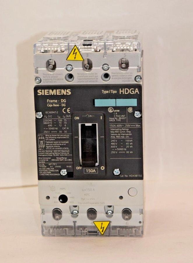 Used Siemens Circuit Breaker HDGA 150 Amp A 150a 3VL2115-2KN33-0AA0 HDX3B150