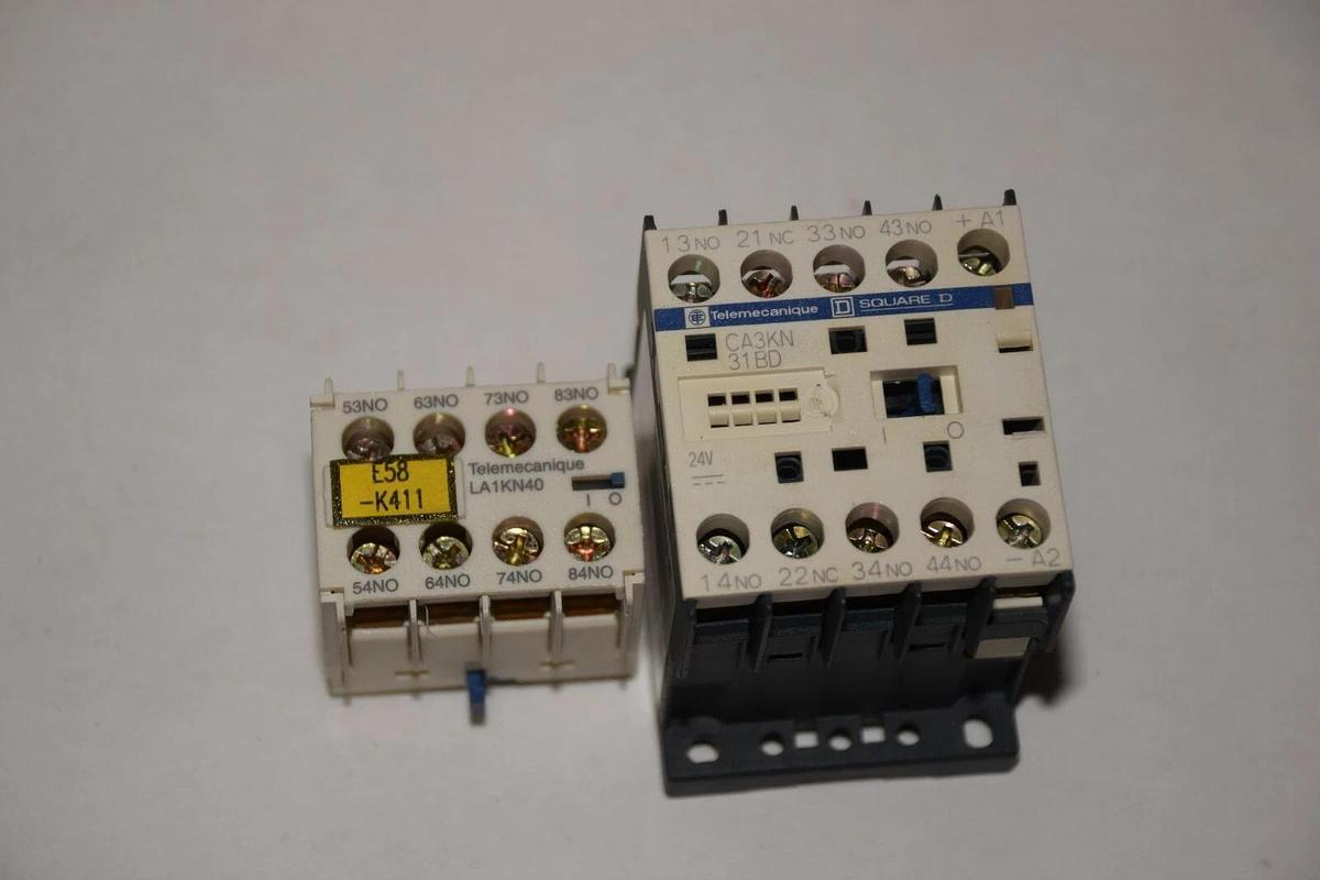 Used SQUARE D TELEMECANIQUE Contactor CA3KN31BD CA3KN 31BD 10A 690V 8kV  W/ LA1KN40