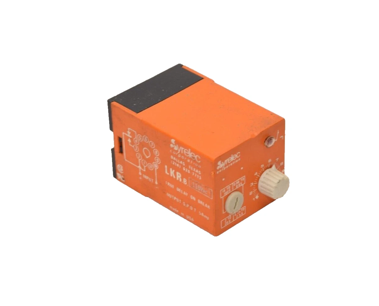 Used CROUZET / SYRELEC LKR , LKRB 5Amp 1-10s Timer Relay 110Vac