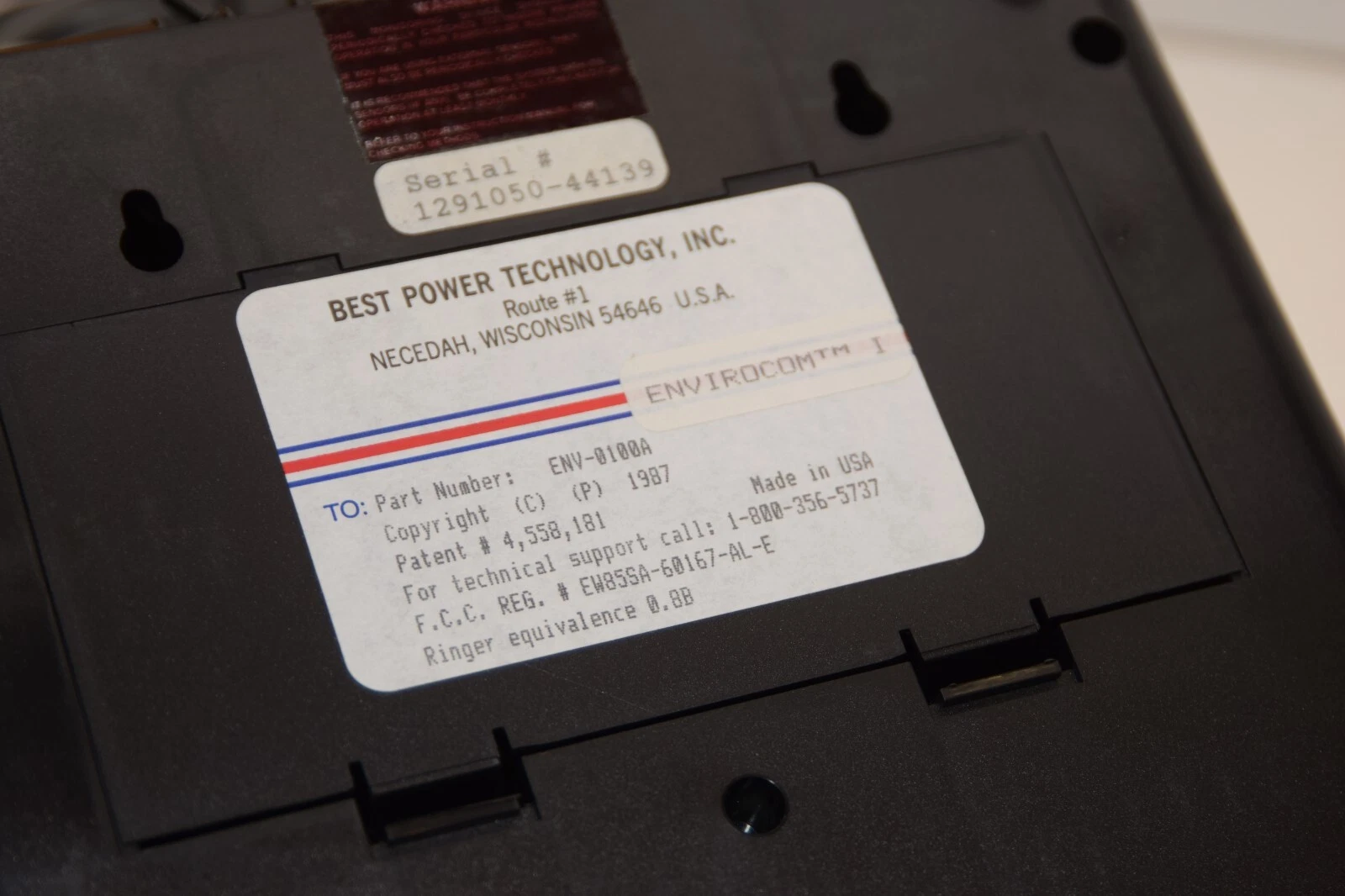 (NEW) BEST POWER TECHNOLOGY INC. ENV-0100A EnviroCom I Monitor USA