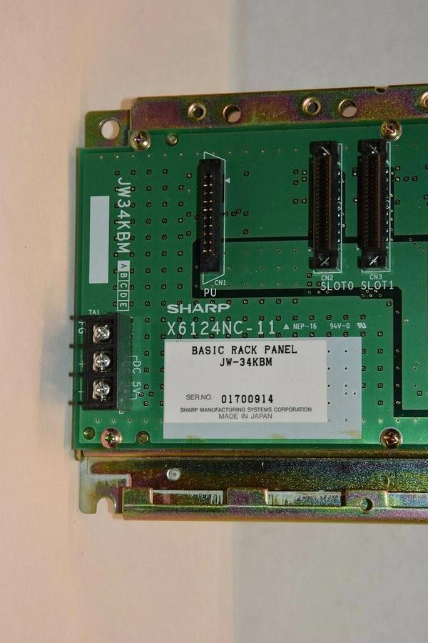 NEW SHARP X6124NC-11 JW-34KBM 5-SLOT BASIC RACK PANEL