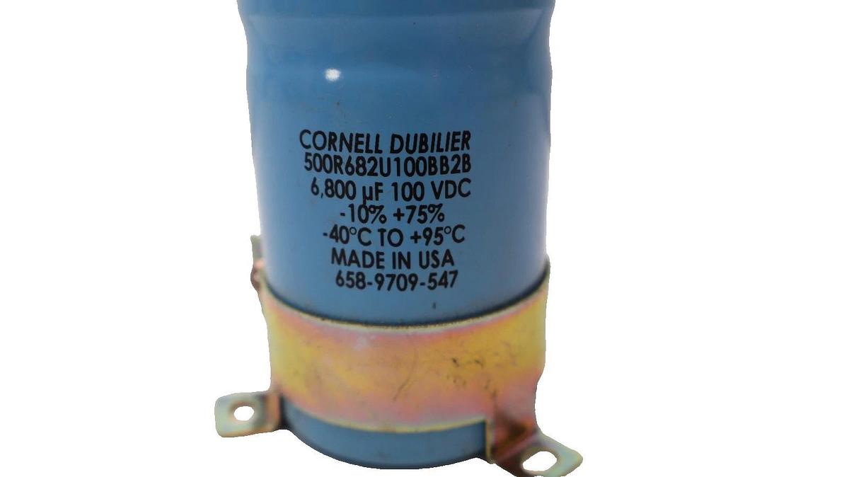 Used CORNELL DUBILIER 500R682U100BB2B 6,800uF 100Vdc Capacitor