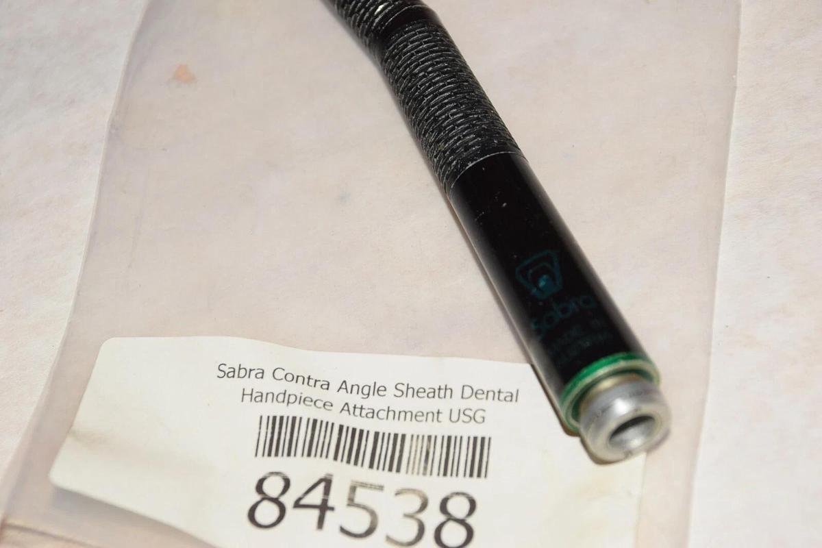 Used SABRA 007673 84539 CONTRA ANGLE SHEATH DENTAL HANDPIECE ATTACHMENT