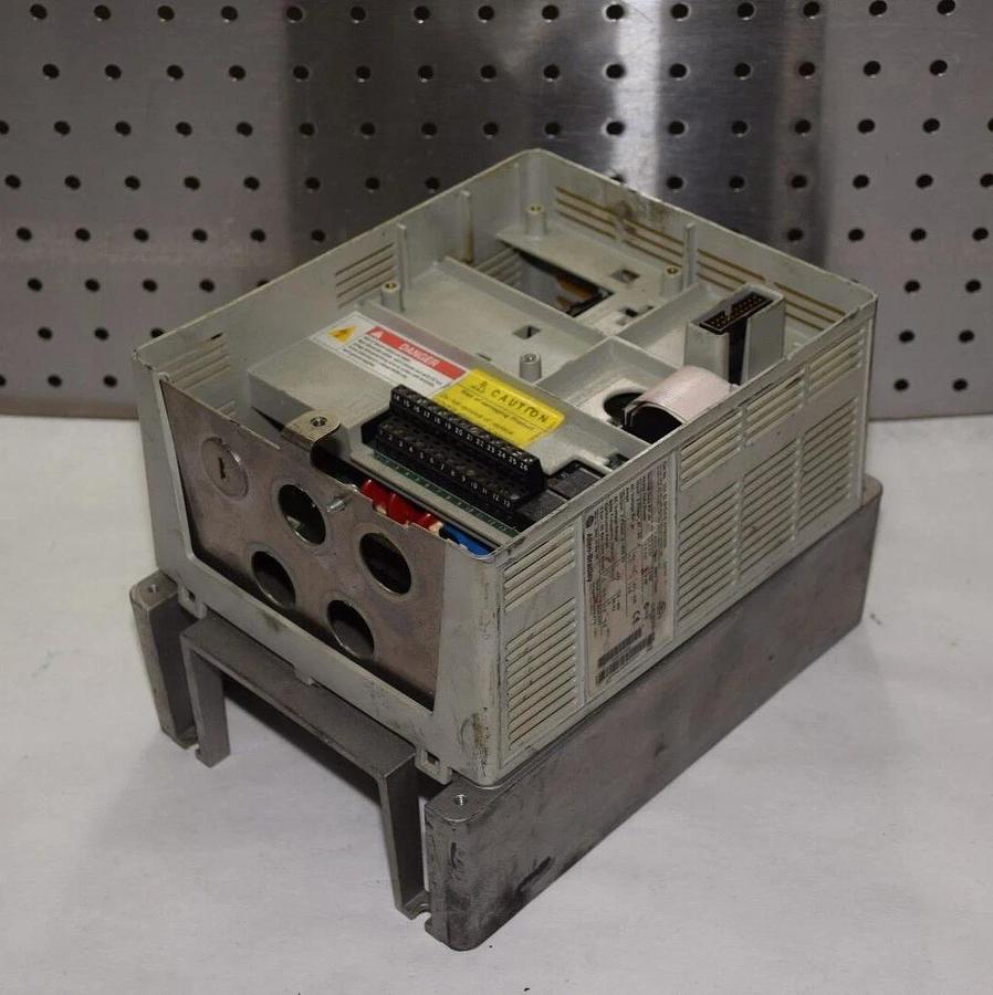 Used ALLEN BRADLEY 20AD5P0AYNNNNN 3HP 400V Drive missing front cover Sold AsIs