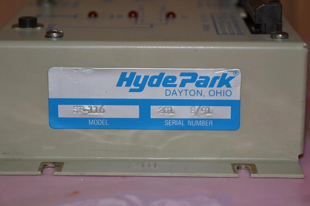 Used HYDE PARK SUPERPROX SENSING SYSTEM SP-116 SP116 SP 116 SPB231B