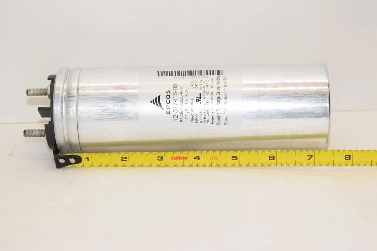 Used EPCOS 12-817416-00 B32361-S5926-A080 92uF 580V -1% +5% Capacitor