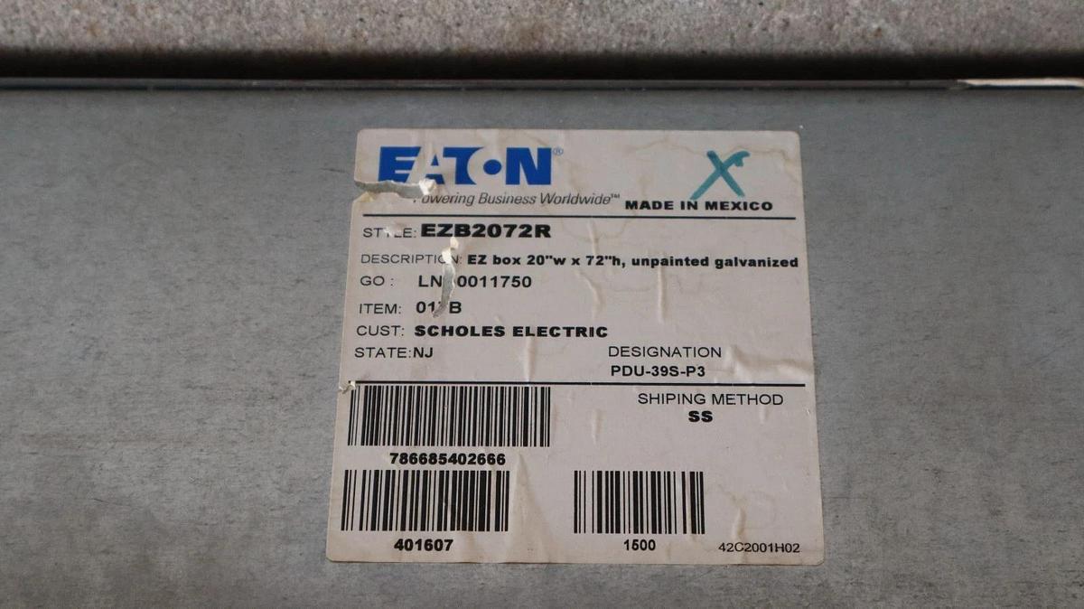 Used EATON Cutler Hammer 150A Pow-R-Line Panelboard Panel PRL1a 208y/120v 3ph 4w 42