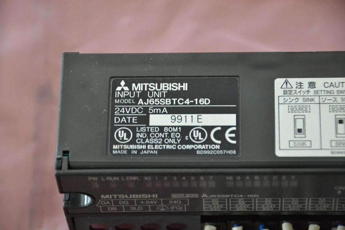 Used MITSUBISHI 24vdc INPUT UNIT AJ65SBTC4-16D AJ65SBTC4 16D AJ65SBTC416D 5A