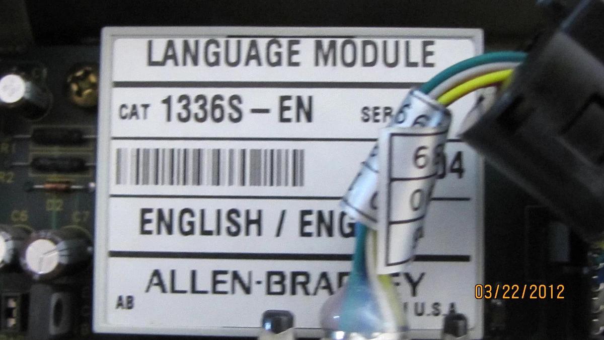 Used Allen Bradley 1336 Plus 1336S-BRF10-AA-EN-HA2-L6 Ser D 1336S-BRF10