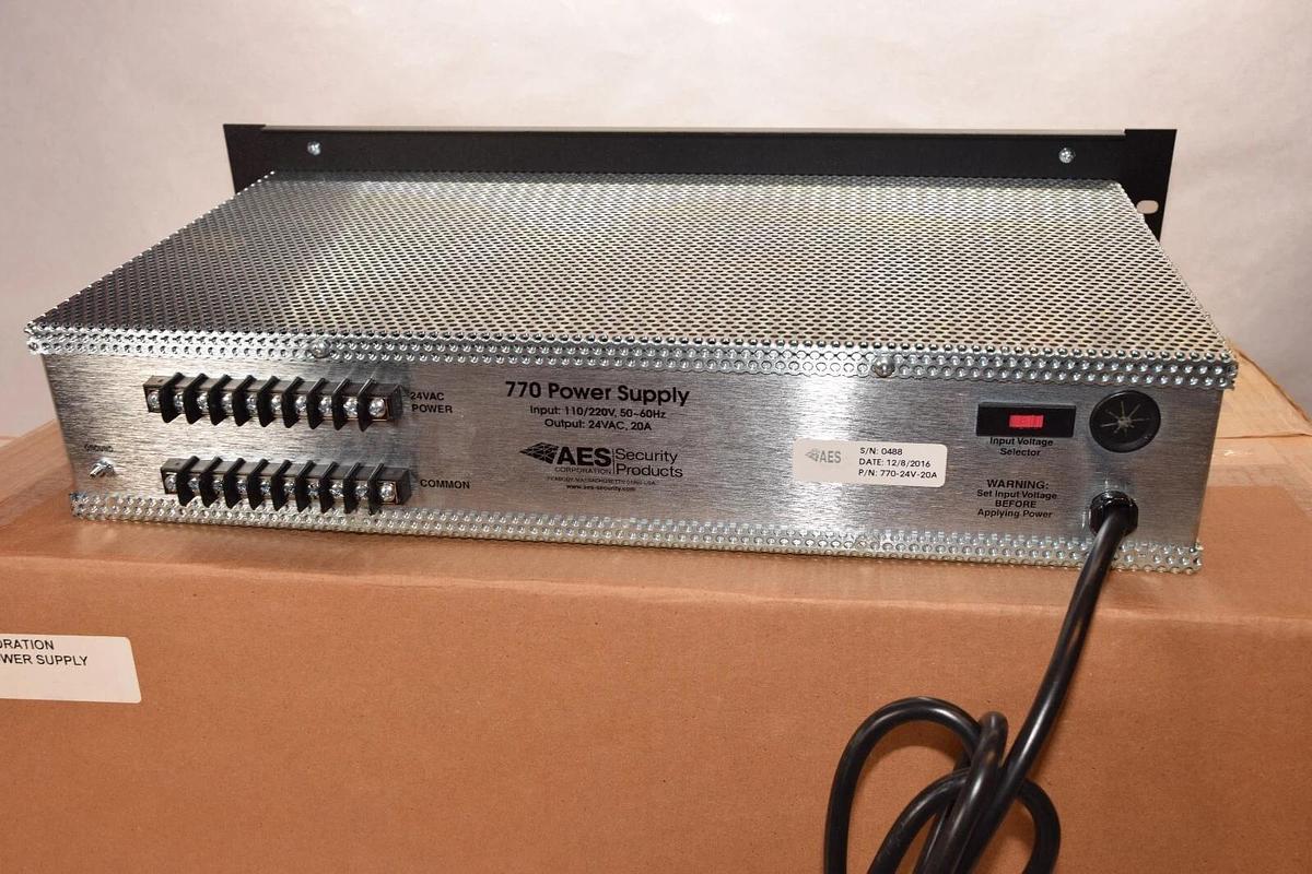 AES Security Products 770 Power Supply 24v 20a 770-24v-20a 110/120v (NEW)