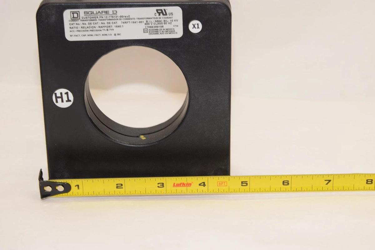 (NEW) SQUARE D 12-779131-00 Rev 2 74RFT-1641-001 1640:1 Current Transformer