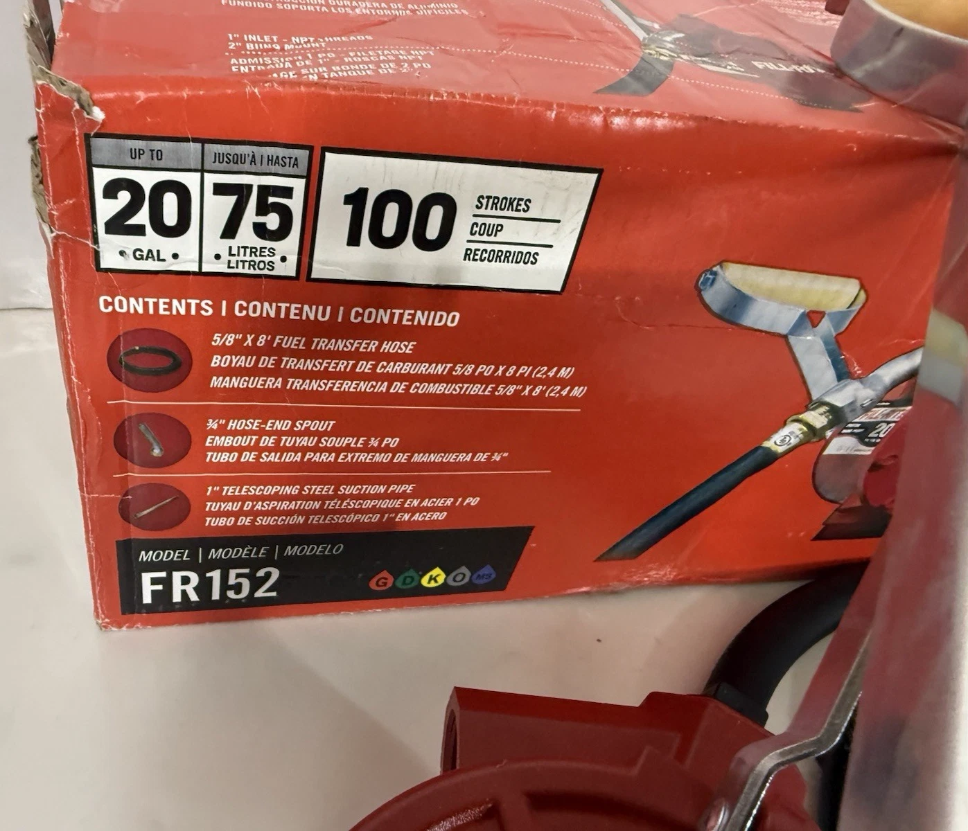 Fill-Rite FillRite 5200 Series Piston Hand Pump Hose & Nozzle FR152 20Gal (NEW)