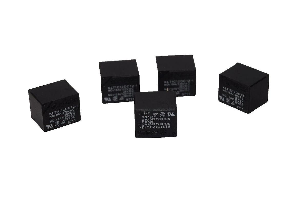 (NEW - Lot of 5) HASCO KLT1C12DC12-1 , 15A 120Vac , 12A 120Vac Mini Power Relay