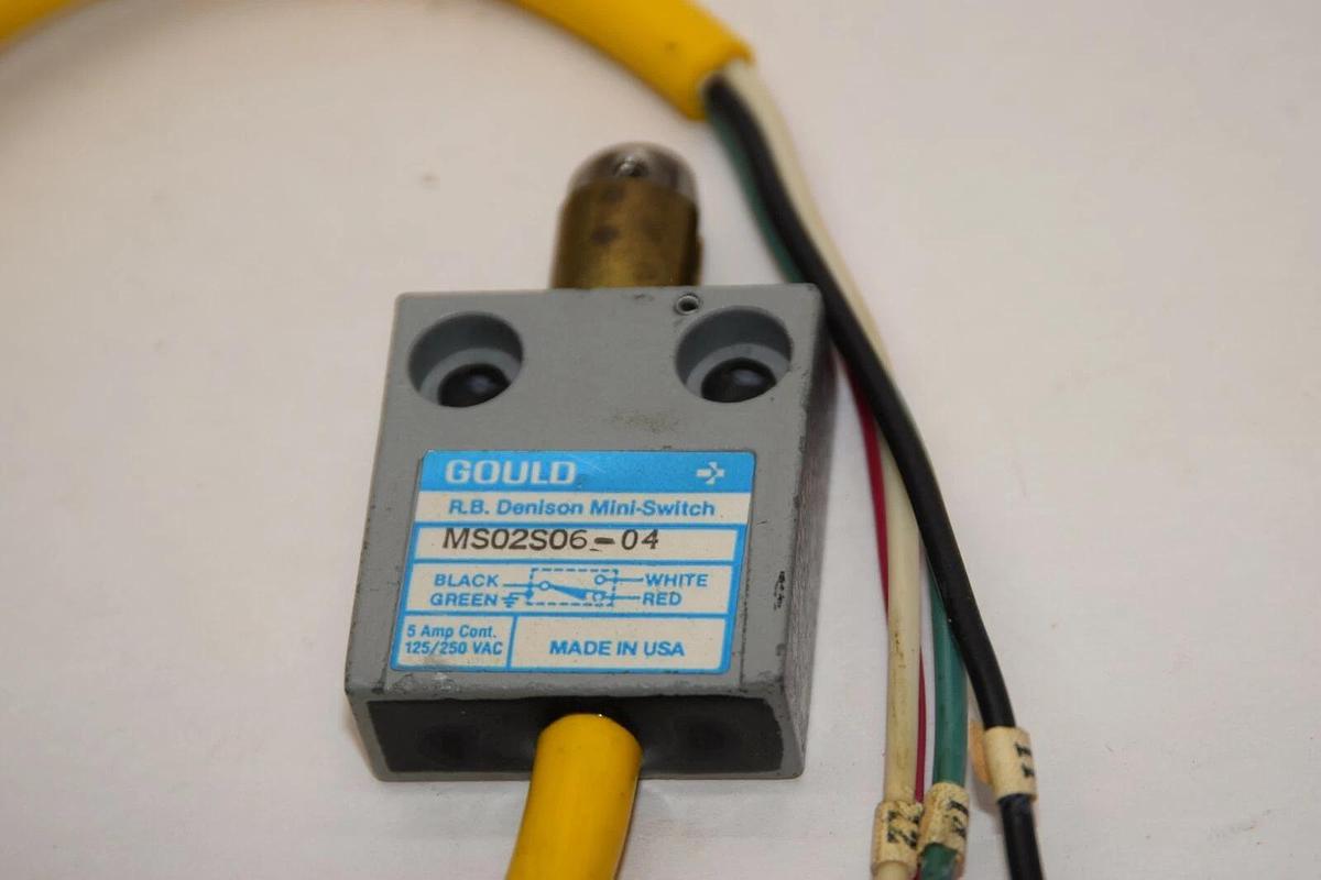 (NEW) GOULD MS02S06-04 5Amp 125/250Vac R.B. Denision Mini-Switch Limit Switch