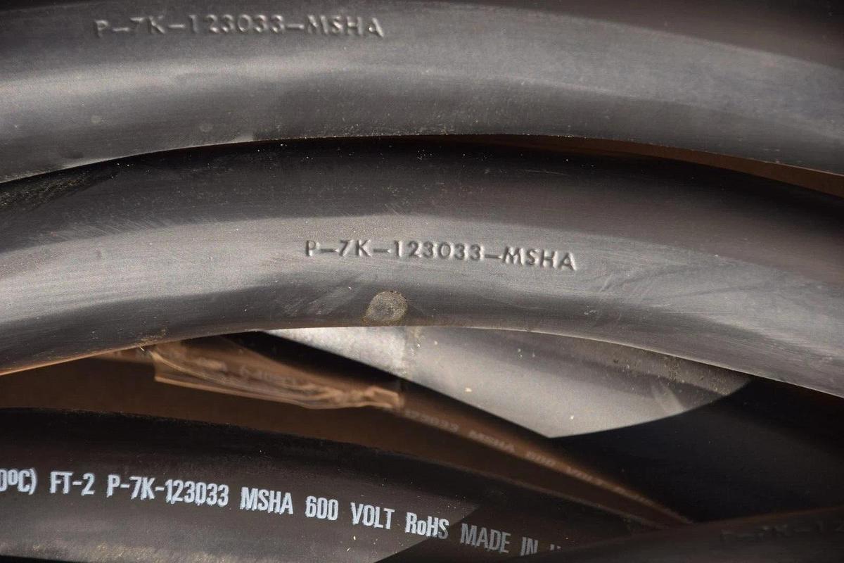 80' Carol SOOW Flexible Cord Cable Jacket P-7K-123033 MSHA 2AWG 4/C 600V Copper