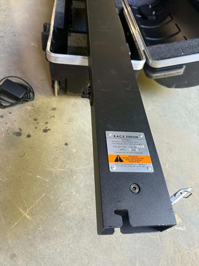 Used Bullex R.A.C.E. Station RACE001 Fire Training pull station, alarm phone w/ Case