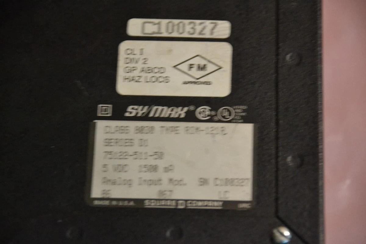 Used SQUARE D SY/MAX INPUT MODULE 8030 RIM-121R 8030RIM121R SER. D1 5VDC 1500mA