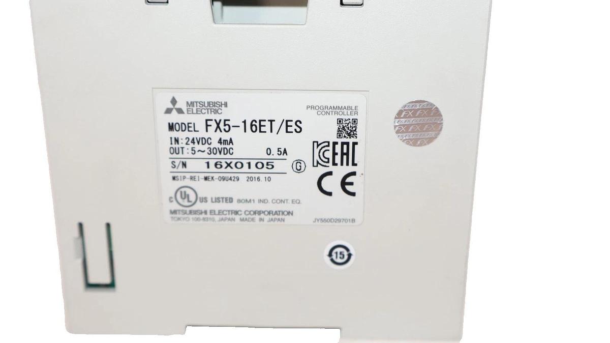 Used MITSUBISHI ELECTRIC FX5-16ET/ES FX516ETES 24Vdc 4mA Programmable Controller