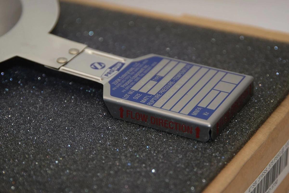 (NEW) ZOOK PRO-QUIP 060217-1730 4" SB 316SS 375psig Reverse Acting Rupture Disk