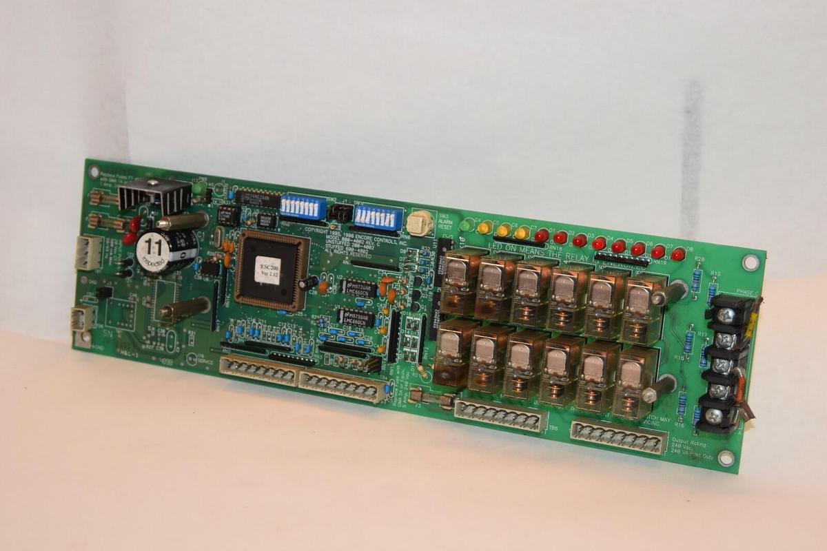 Used ENCORE CONTROLS INC 800-4002 REV C 200-4002 600-4002 Board