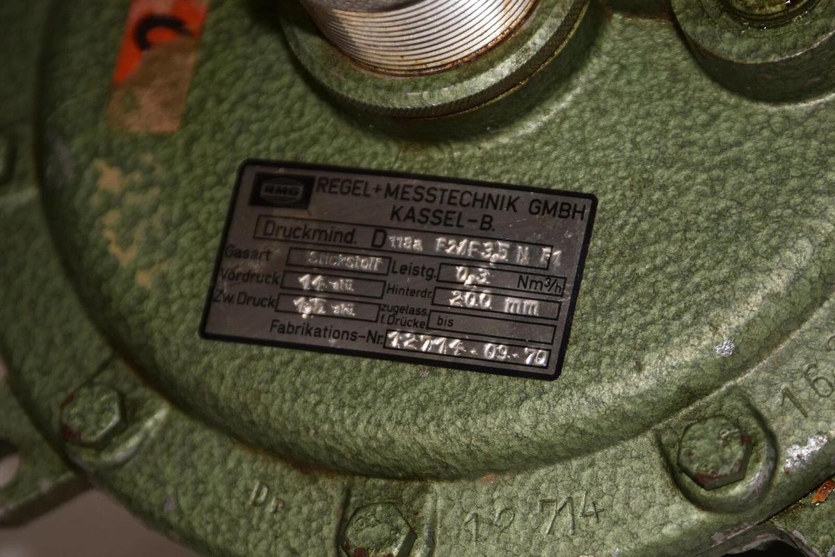 (NEW) REGEL + MESSTECHNIK D118A.F2/F3.5.N.F1 200mm Gas Pressure Regulator