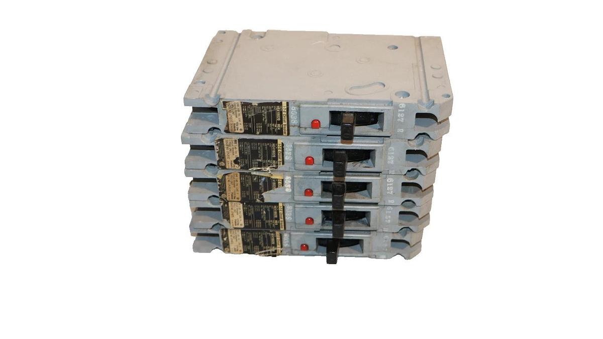 Used Siemens 20A 20 Amp Circuit Breaker I-T-E HE41B020 (Lot of 5)
