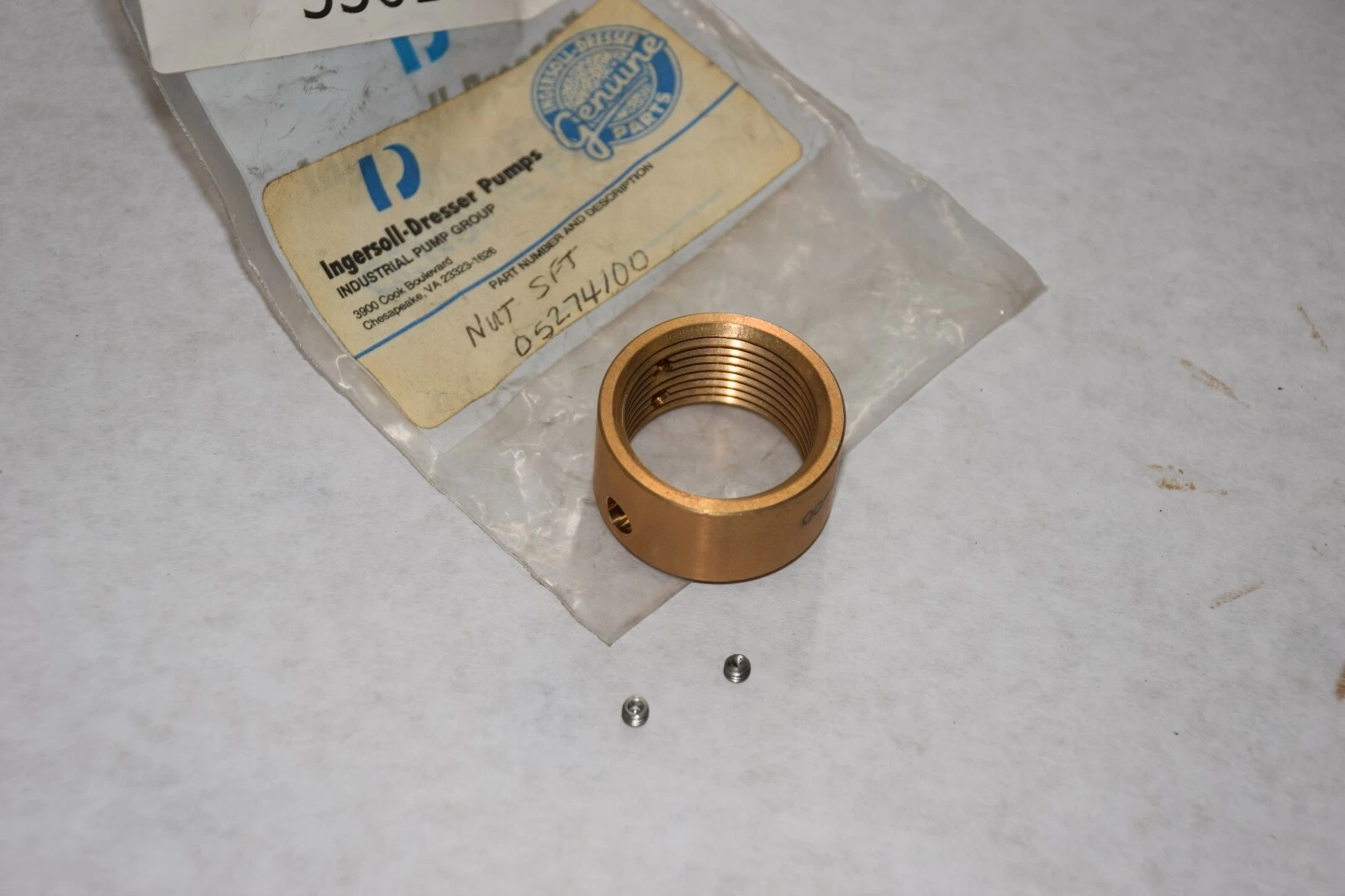NEW INGERSOLL DRESSER 052741-00 05274100 NUT SFT