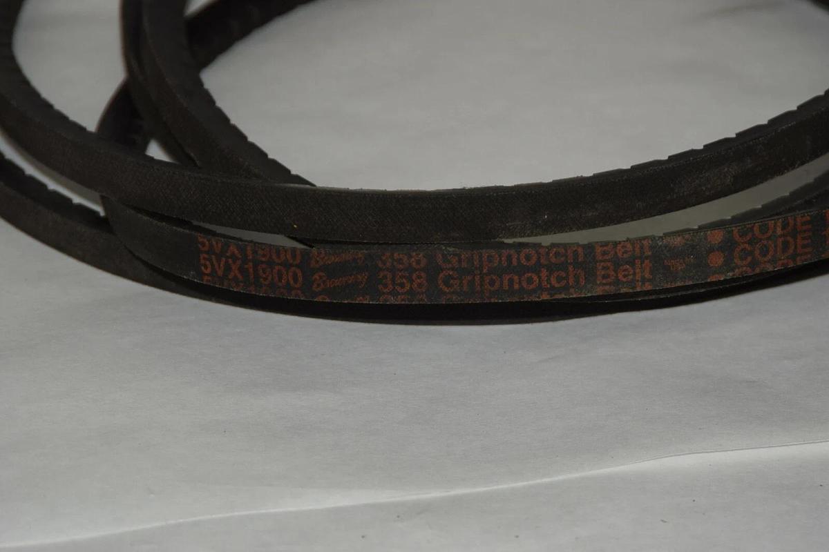 (New) Browning 5VX1900 Gripnotch Belt 358 Code 1 3255 Cogged V Belt Vbelt V-Belt