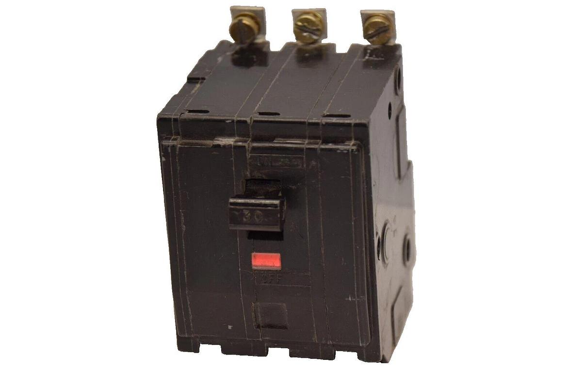 Used Square D Breaker LL-9300 QOB 30A 30 Amp 3 Pole 3P 240v (Used)
