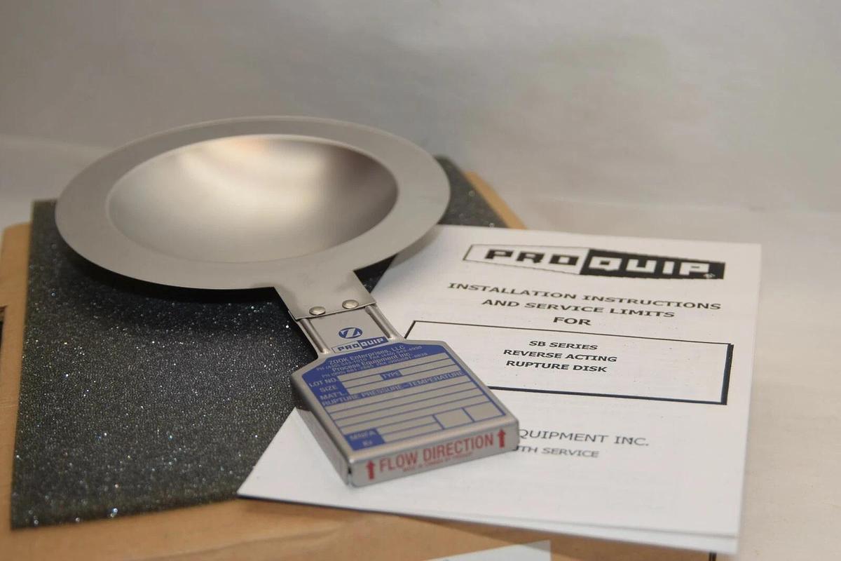 (NEW) ZOOK PRO-QUIP 060217-1730 4" SB 316SS 375psig Reverse Acting Rupture Disk