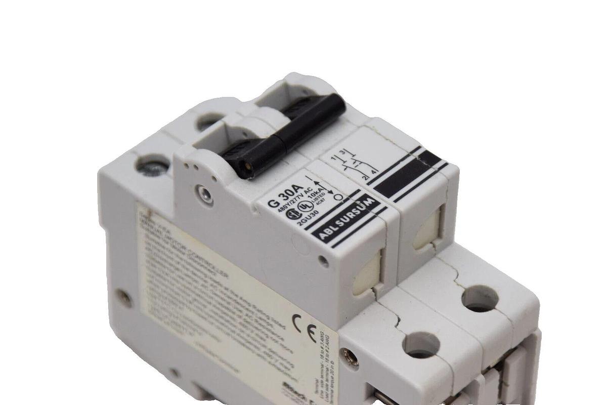 Used ABL SURSUM G 30A 30A 30 Amp 480Y/277V AC 10KA 2GU30 2 POLE 2p