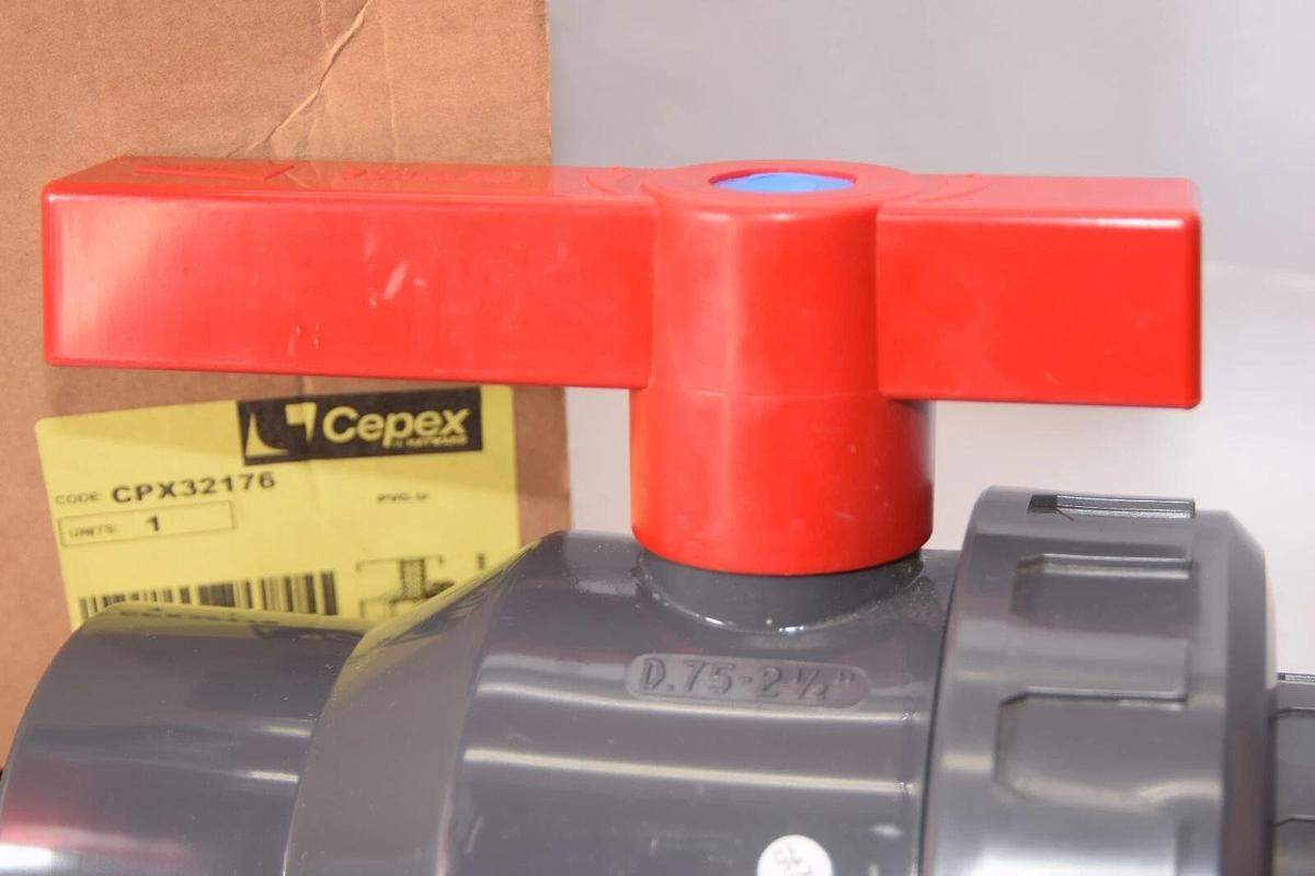 (NEW) CEPEX Hayward CPX32176 PVC-U 2-1/2" Uniblock Single Union Valve