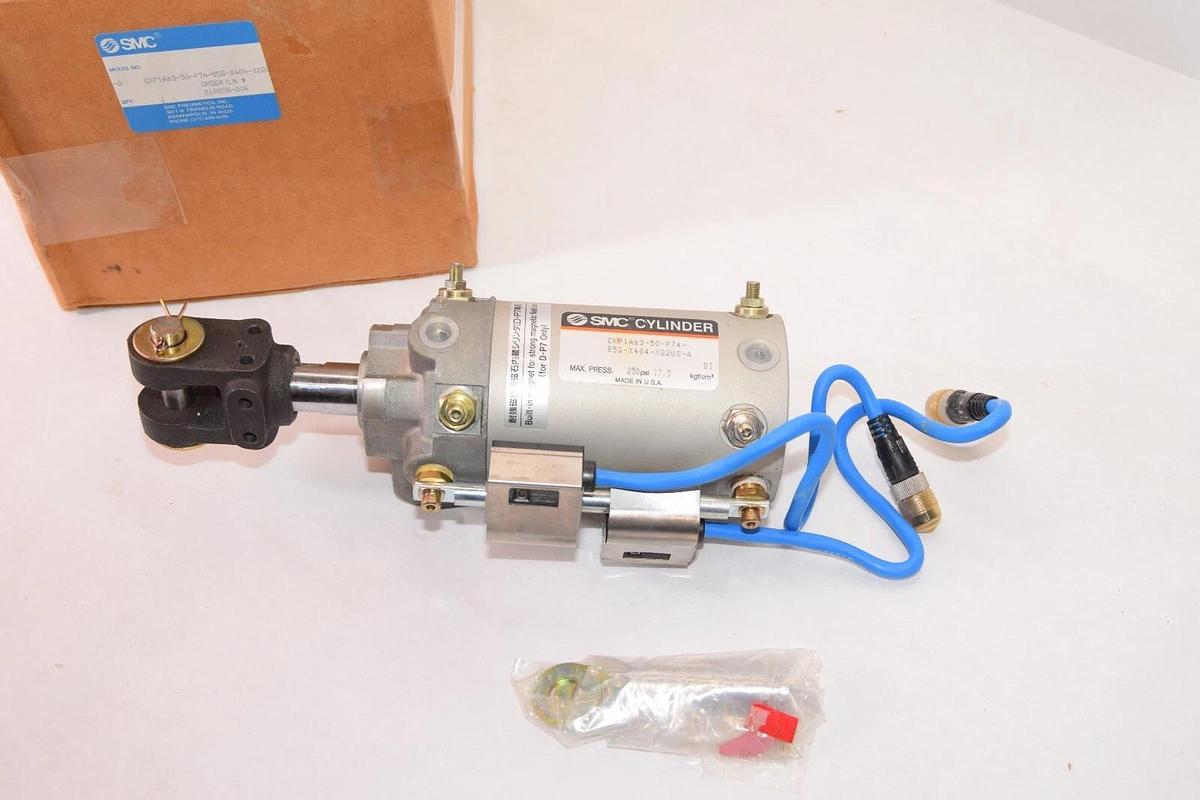 (NEW) SMC CKP1A63-50-P74-85G-X404-X22US-A 250psi 17.5kgf Clamp Cylinder