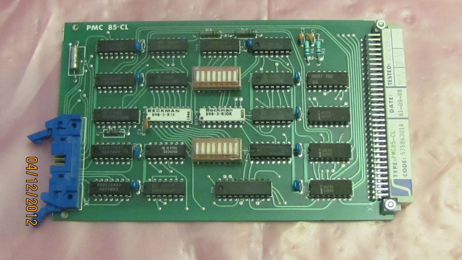 Used ABB STROMBERG PARAMETER BOARD CARD 5760293-7B 57602937B 57584301A  PMC85-CL