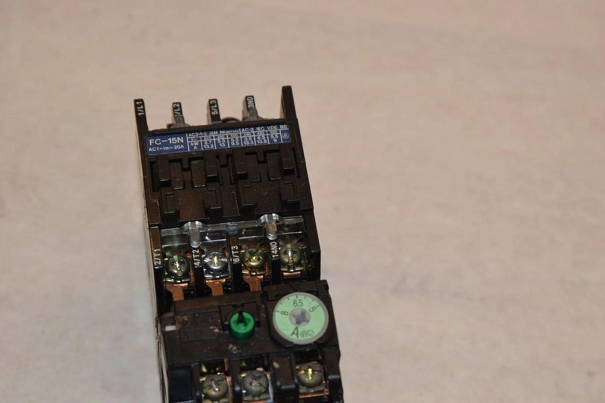 Used MATSUSHITA FC-15N STARTER WITH FT-15N RELAY 5A-8A 100-110V AC 50/60Hz COIL