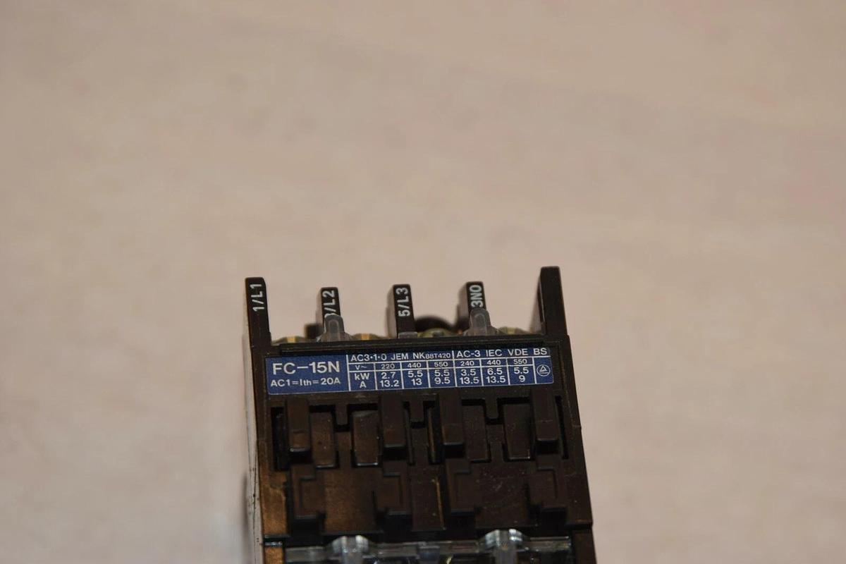 Used MATSUSHITA FC-15N STARTER WITH FT-15N RELAY 5A-8A 100-110V AC 50/60Hz COIL