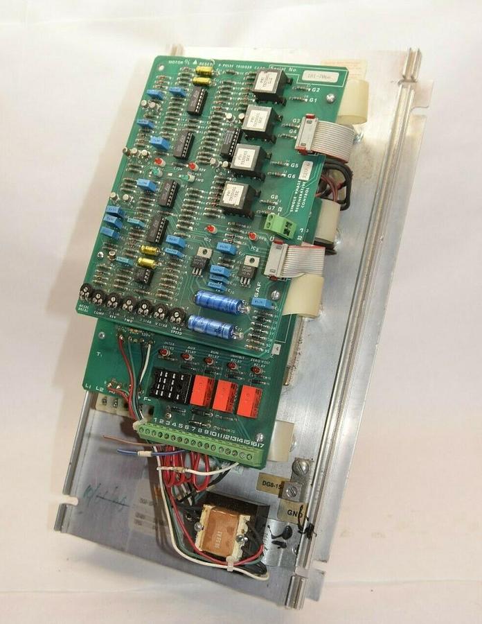 Used SAF DRIVE SYSTEMS INC DG8-15-2 181-7066 240V 50/60Hz 25A 1Ph 0-180Vdc DC Drive