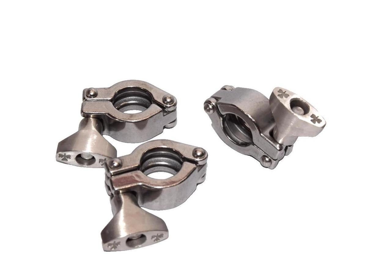 Tri-Clover 3/4" 304 Stainless Steel Sanitary Clamp (New - Lot of 3)