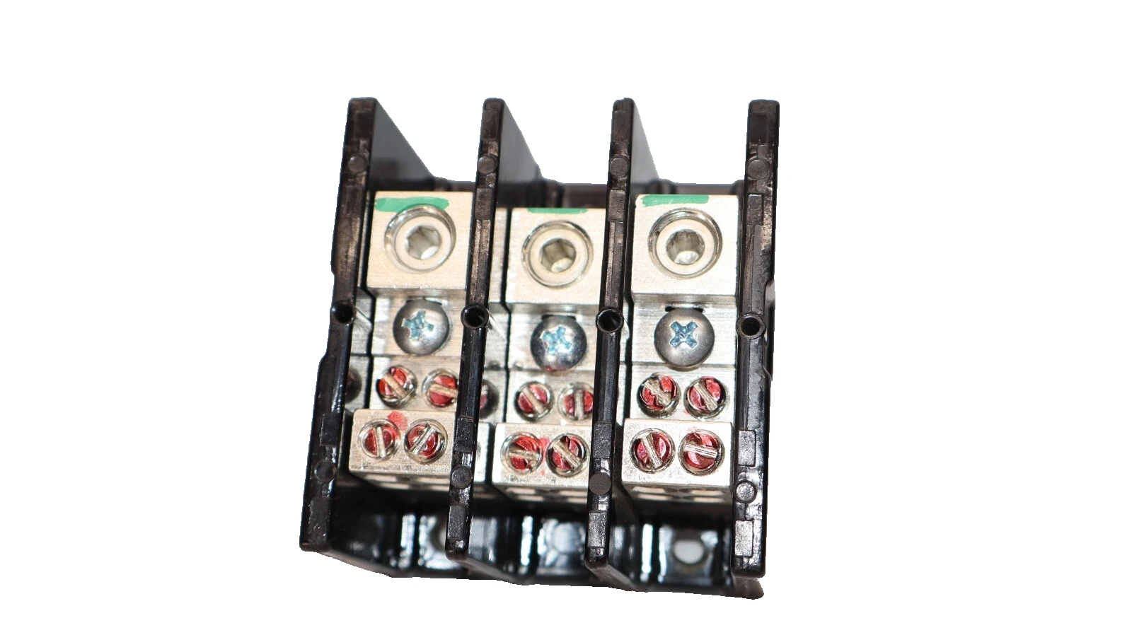 Used MARATHON 14235702 600V 175A 3P Panel Mount Barrier Terminal Block