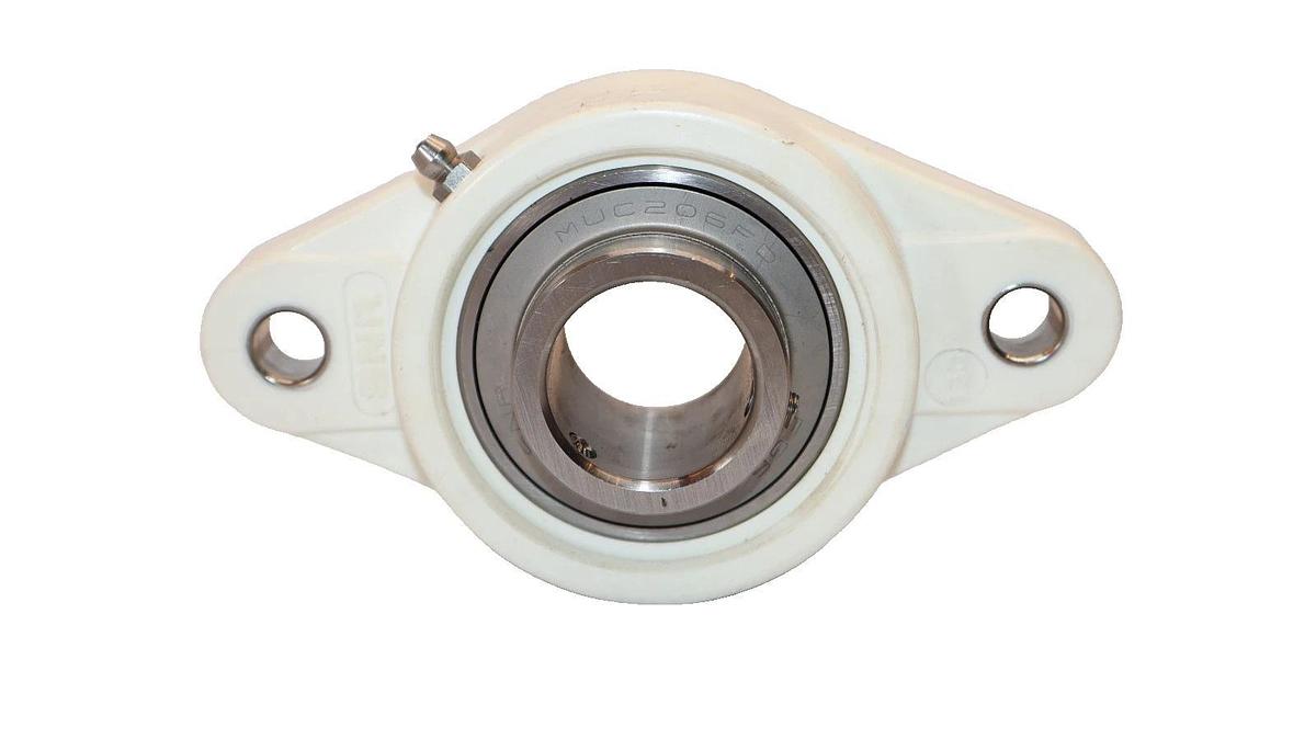 SNR GSFT.30 , MUC206FD 2-Bolt Thermoplastic & Stainless Bearing (NIB)