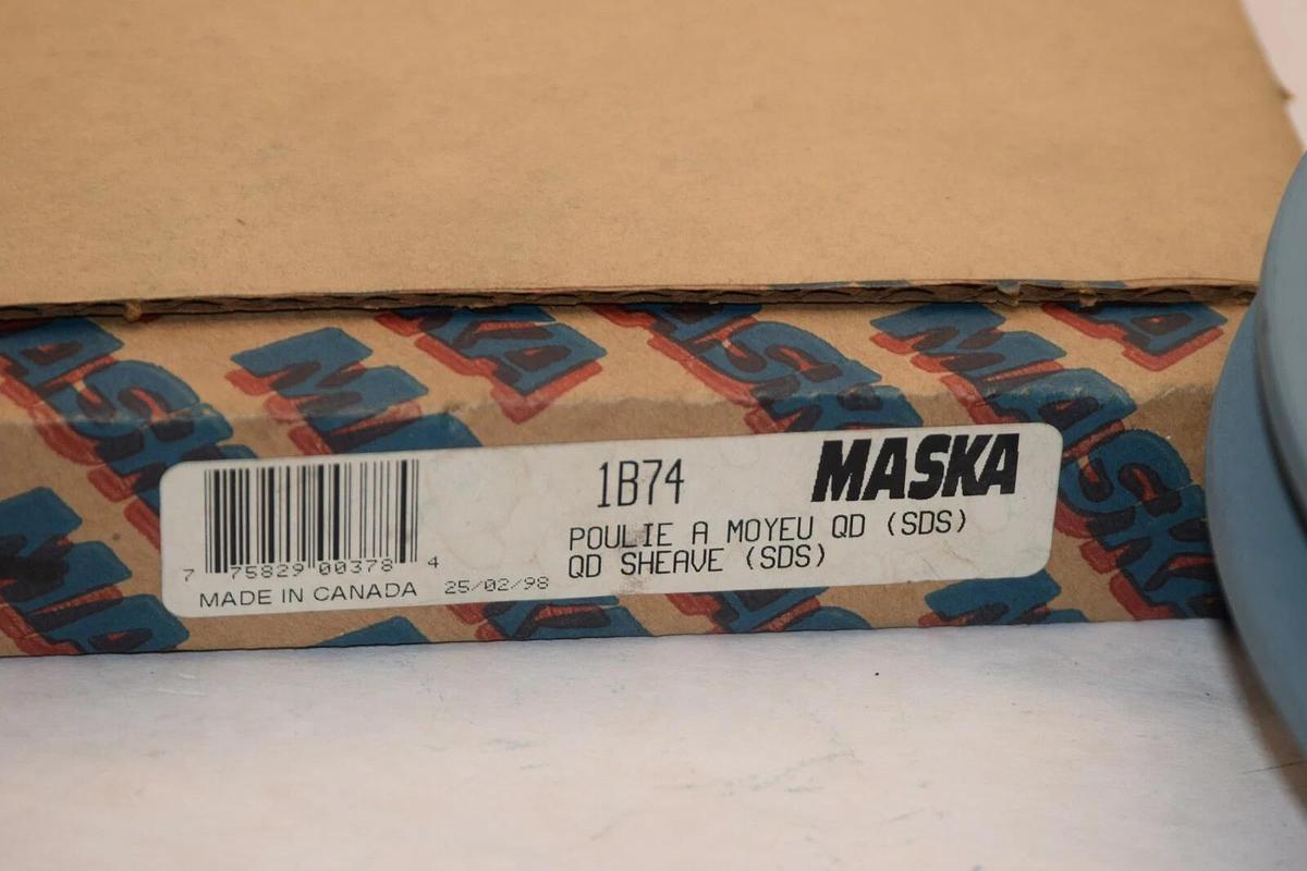 (NEW) MASKA 1B74 1B7.4 QD (SDS) Single Groove Pulley