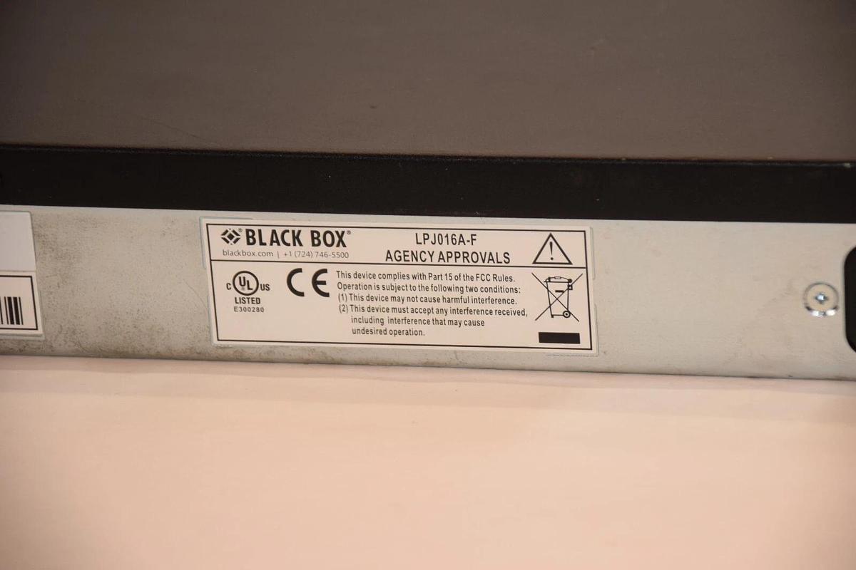 Used BLACK BOX LPJ016A-F 16-Port Gigabit Injector