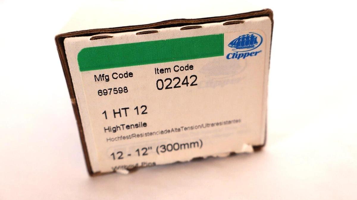 CLIPPER Belt Fasteners 12-12" 300mm 02242 1 HT 12 High Tensile (Box of 12 NEW)