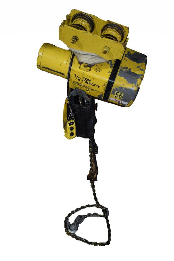 Used YALE 1/2 Ton Electric Chain Hoist KEL1/2-17LG15S1 1000lb 230/460v 3ph Trolley