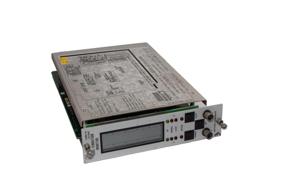 Used Bently Nevada 3300/16-02-01-00-00-00-00 Dual Vibration Monitor Module