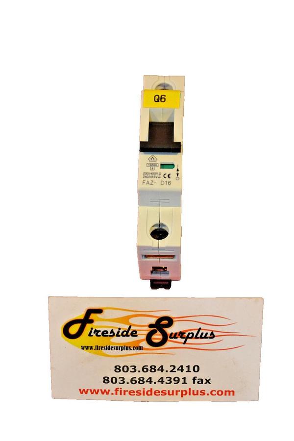 Used KLOCKNER MOELLER CIRCUIT BREAKER FAZ-D16 FAZ D16 FAZD16
