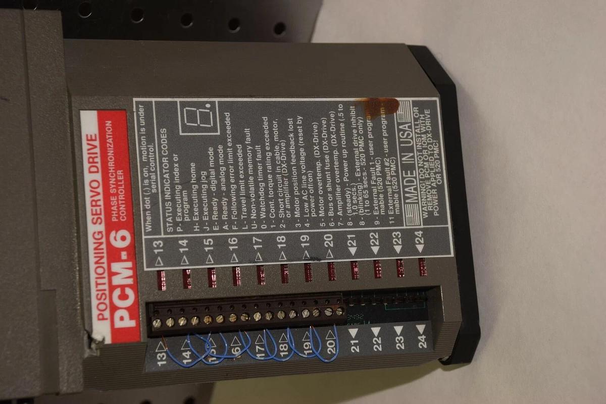 Used EMERSON PCM-6 PCM6 POSITIONING SERVO DRIVE PHASE SYNCHRONIZING CONTROLLER