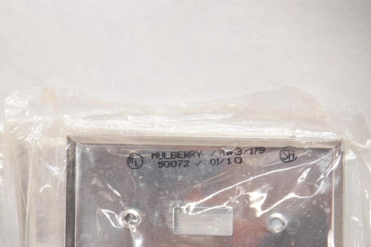 (NEW - Lot of 12) MULBERRY 50072 2-Gang Toggle Switch Stainless Steel Wallplate